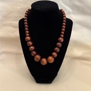 Elegant Brown Beaded Necklace